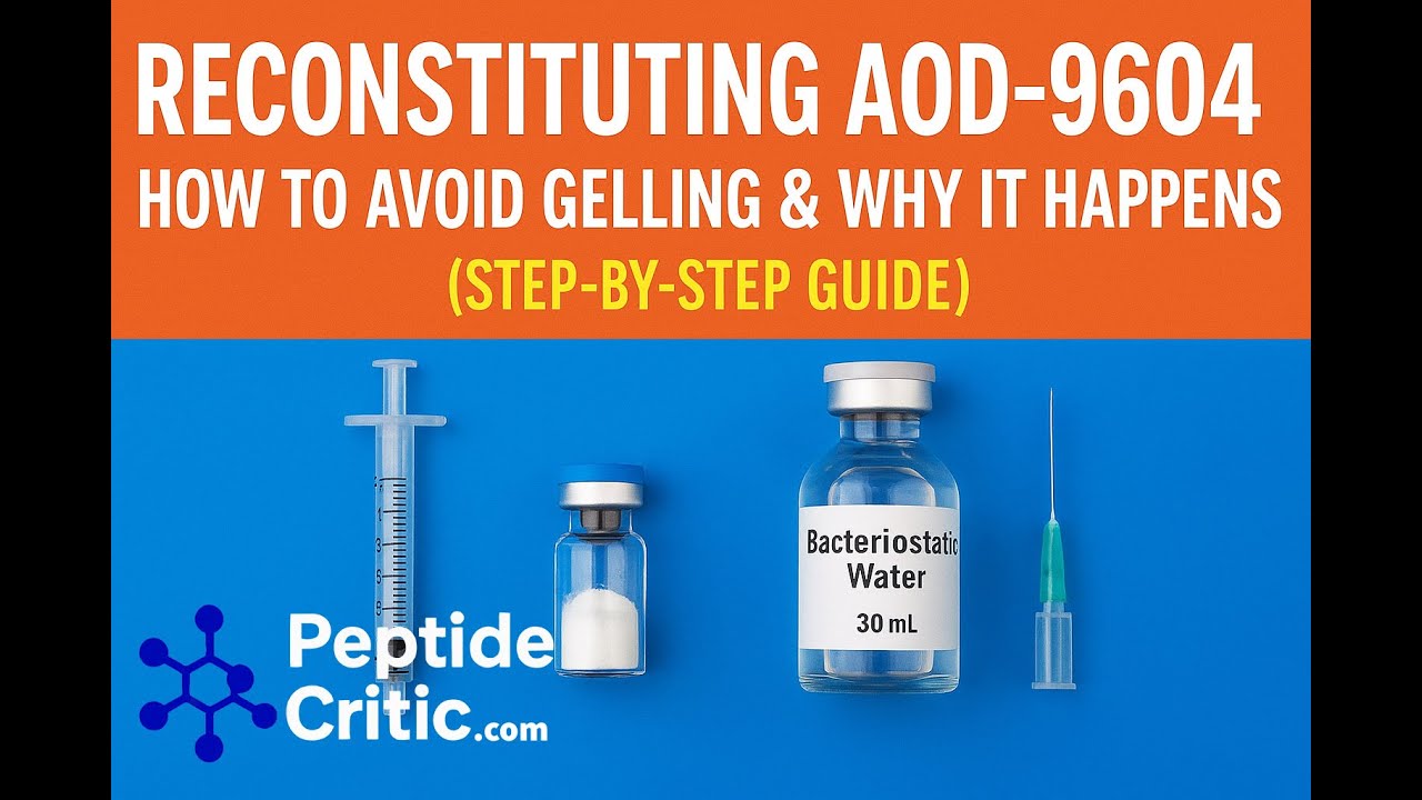 Reconstituting AOD-9604 | How to Avoid Gelling & Why It Happens (Step-by-Step Guide)