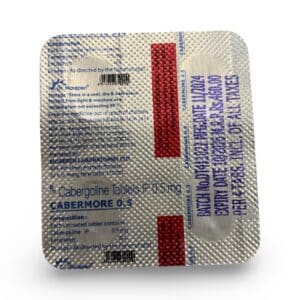 CABERGOLINE 0.5MG TABLET  4 tablet  pharma blister strip (prolactin control) imported India pharmacy - Cabermore .5