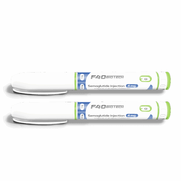2 PACK - F40 Semaglutide (Generic Ozempic) pen 4mg - Adjustable dosage pen .25MG/.5MG/1MG injection. 3 SETTINGS