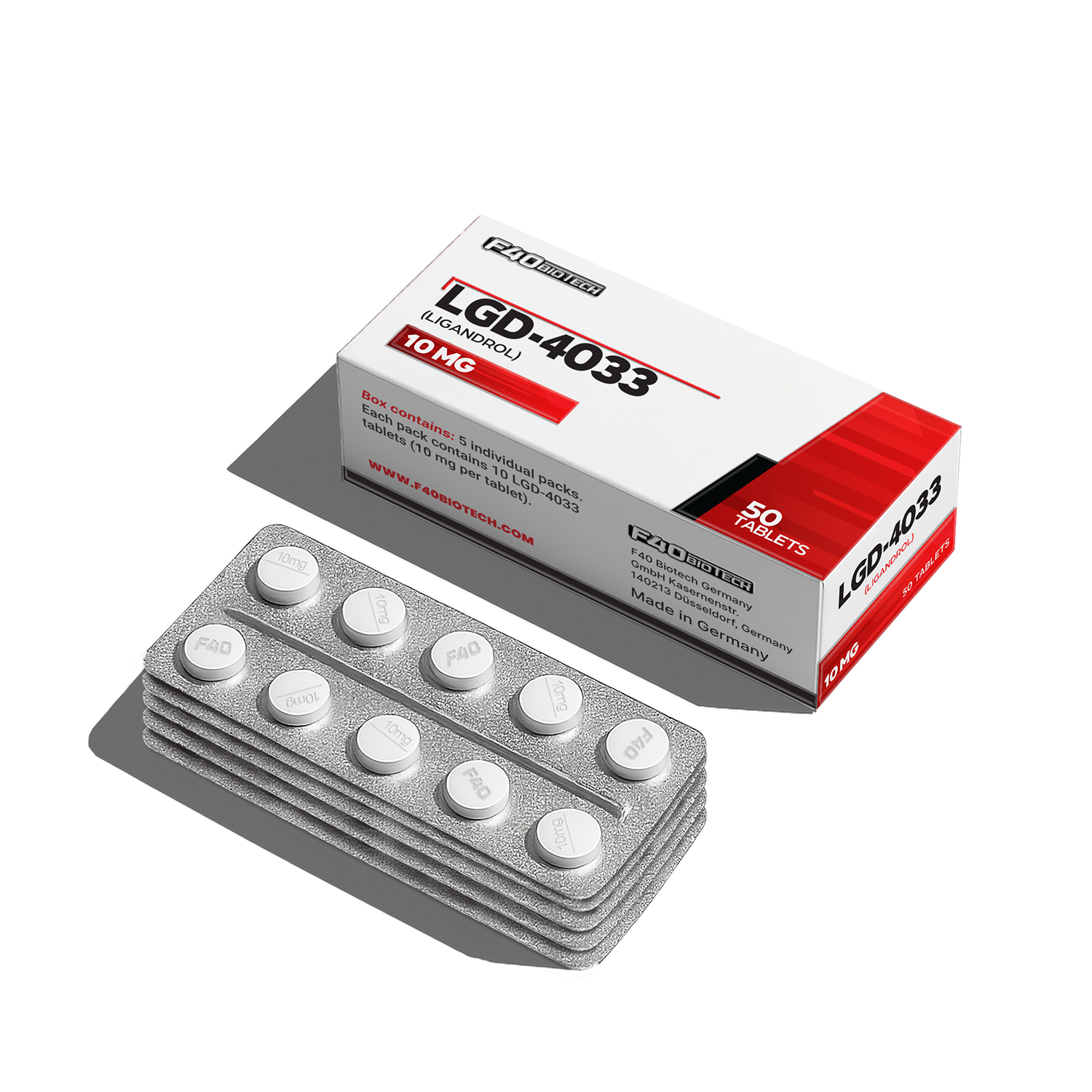 LGD-4033 10mg - Qty : 50 - F-40 Biotech Germany (Qualitative and quantitative analysis second image)