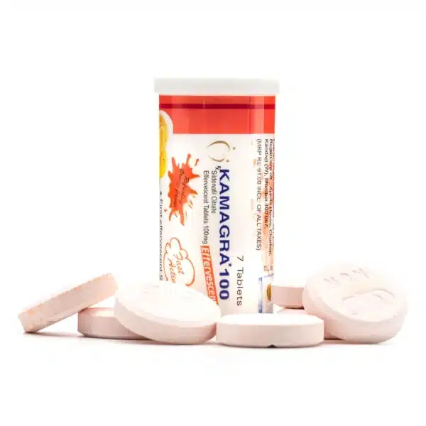 Effervescent Viagra [sildenafil] Tablets 100mg – FAST ACTING – Dissolve in water – 7 tablet bottle