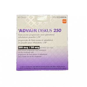 Advair Diskus 250 [Fluticasone Propionate + Salmeterol inhalation powder 250mcg | 50mcg x 60 doses] CANADIAN PHARMACEUTICAL GRADE