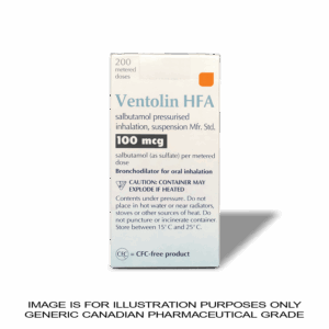 Ventolin HFA 100mcg x 200 Doses [Pressurized Salbutamol Inhaler] | CANADIAN PHARMACEUTICAL GRADE [ASTHMA / LUNGS]