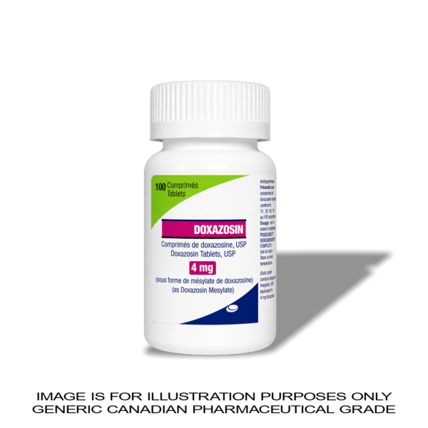 Doxazosin 4 mg x 100 Tablets -[High blood pressure and symptoms of an enlarged prostate]